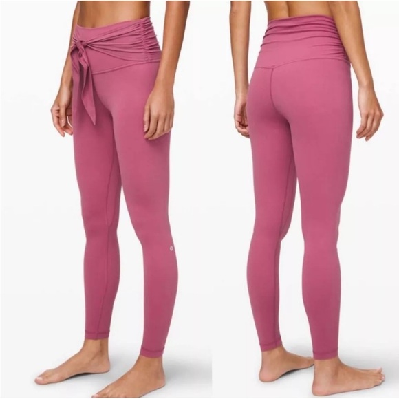 Lululemon Align Pant Leggings 28" Wrap Waist High Waisted Moss Rose Pink - Picture 1 of 6